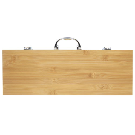 Set à barbecue publicitaire premium en bambou et inox - Churras