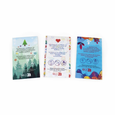 Stick bois à graines en sachet personnalisable Stick bois à graines en sachet personnalisable