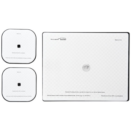 Tapis de souris et sous-verre carré publicitaires Brite-Mat® en plastique recyclé Tapis de souris et sous-verre carré publicitaires Brite-Mat® en plastique recyclé