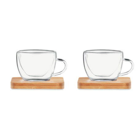 Set de 2 verres expresso double paroi BELIZE Set de 2 verres expresso double paroi BELIZE