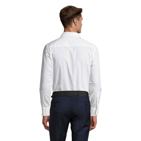 Chemise personnalisable coupe ajustée pour homme 140g BRIGHTON - S à 5XL