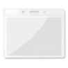 Porte-badge personnalisable en PVC avec 3 trous- 10 x 8 cm - BADGY Porte-badge personnalisable en PVC avec 3 trous- 10 x 8 cm - BADGY