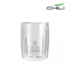 Tasse à café en verre double paroi personnalisable 80ml Tasse à café en verre double paroi personnalisable 80ml
