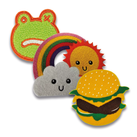 Écusson bouclette personnalisé - Cousue, Velcro - 5 couleurs max - 9x9 cm max Écusson bouclette personnalisé - Cousue, Velcro - 5 couleurs max - 9x9 cm max
