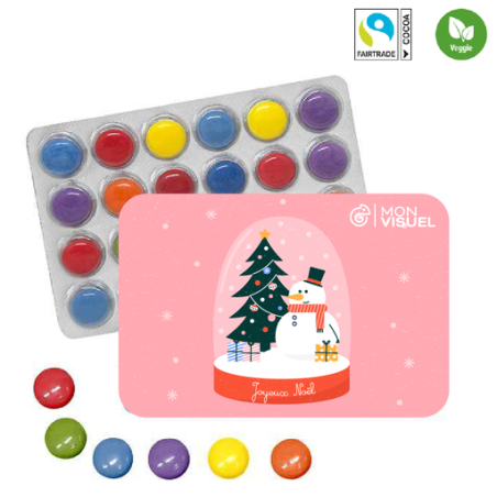 Le plus petit calendrier de l'avent du monde personnalisable avec bonbons en chocolat - Charlie