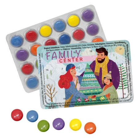Le plus petit calendrier de l'avent du monde personnalisable avec bonbons en chocolat - Charlie