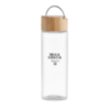 Bouteille en verre personnalisable avec son bouchon en bambou 500ml Bouteille en verre personnalisable avec son bouchon en bambou 500ml