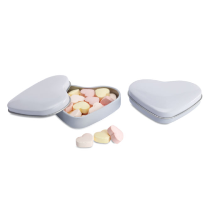 Boîte à bonbons publicitaire en forme de cœur 24g