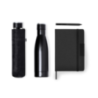Coffret personnalisable avec bouteille isotherme à double paroi en acier inoxydable recyclé stylo bloc note et parapluie en RPET Coffret personnalisable avec bouteille isotherme à double paroi en acier inoxydable recyclé stylo bloc note et parapluie en RPET