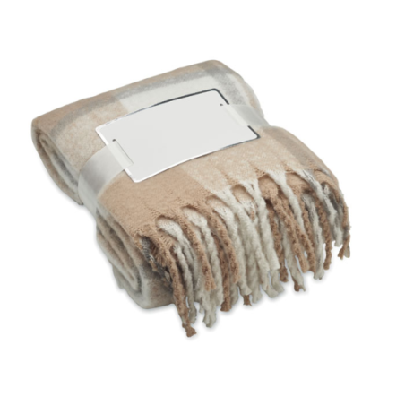 Couverture personnalisable en mohair recyclé à carreaux - QUET