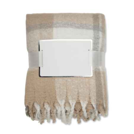 Couverture personnalisable en mohair recyclé à carreaux - QUET