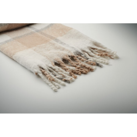 Couverture personnalisable en mohair recyclé à carreaux - QUET