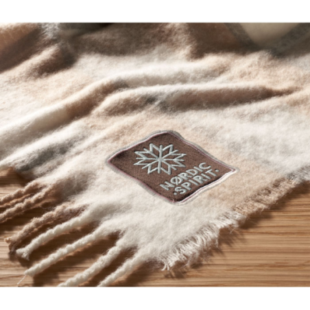 Couverture personnalisable en mohair recyclé à carreaux - QUET