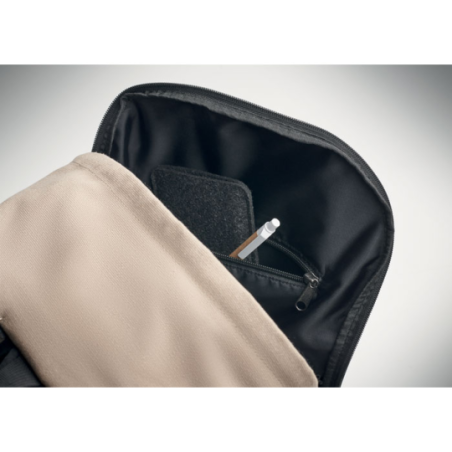 Sac à dos personnalisable pour ordinateur 15" en coton recyclé - LEIRUR