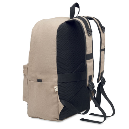 Sac à dos personnalisable pour ordinateur 15" en coton recyclé - LEIRUR