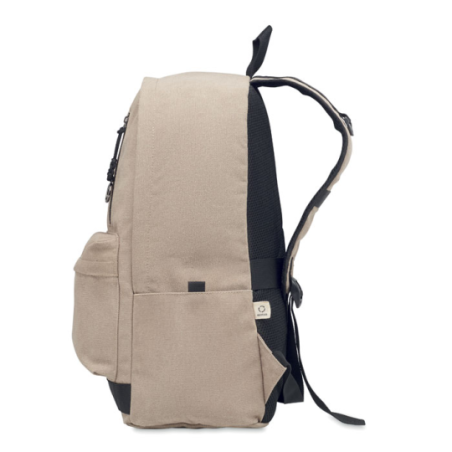 Sac à dos personnalisable pour ordinateur 15" en coton recyclé - LEIRUR