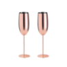 Set de 2 flûte à champagne personnalisable en acier inoxydable 270ml Set de 2 flûte à champagne personnalisable en acier inoxydable 270ml