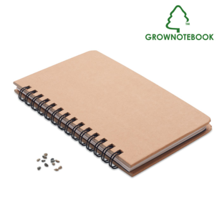 Carnet à spirale A5 personnalisable avec ses graines de Pin à planter - GROWNOTEBOOK™ Carnet à spirale A5 personnalisable avec ses graines de Pin à planter - GROWNOTEBOOK™
