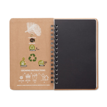 Carnet à spirale A5 personnalisable avec ses graines de Pin à planter - GROWNOTEBOOK™ Carnet à spirale A5 personnalisable avec ses graines de Pin à planter - GROWNOTEBOOK™