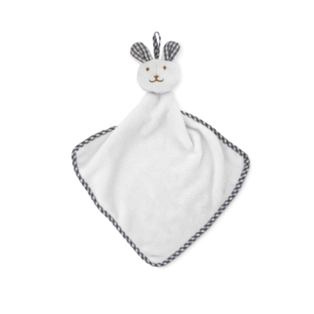 Serviette lapin personnalisable en polyester velours 180g/m2 - 31 x 37 cm