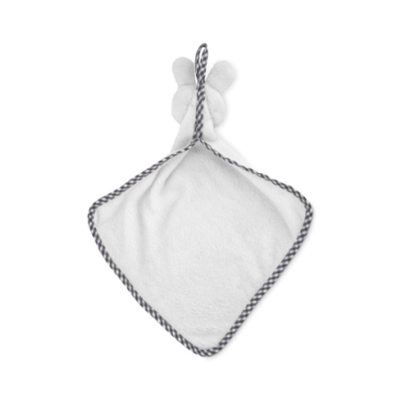 Serviette lapin personnalisable en polyester velours 180g/m2 - 31 x 37 cm