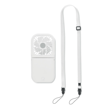 Mini ventilateur portable et pliable publicitaire avec tour de cou réglable 3000 mAh Mini ventilateur portable et pliable publicitaire avec tour de cou réglable 3000 mAh