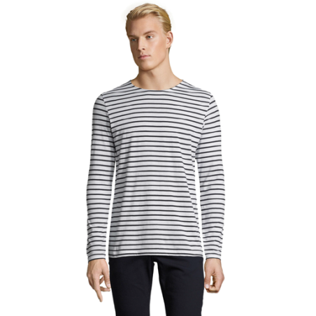 Marinière personnalisable homme Oeko Tex du S au 3XL - Indigo Marinière personnalisable homme Oeko Tex du S au 3XL - Indigo
