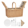 Panier pique-nique personnalisé pour 4 personnes en osier Panier pique-nique personnalisé pour 4 personnes en osier