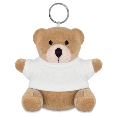 Porte-clés personnalisé ourson avec t shirt en coton Porte-clés personnalisé ourson avec t shirt en coton