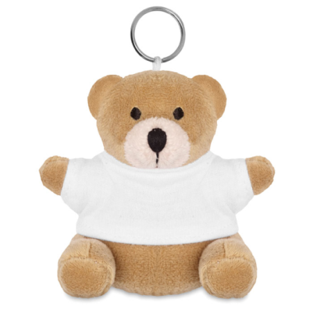 Porte-clés personnalisé ourson avec t shirt en coton Porte-clés personnalisé ourson avec t shirt en coton