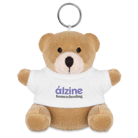 Porte-clés personnalisé ourson avec t shirt en coton Porte-clés personnalisé ourson avec t shirt en coton