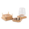 Set personnalisable de 4 sous-verre en liège et MDF avec jeux de société Set personnalisable de 4 sous-verre en liège et MDF avec jeux de société