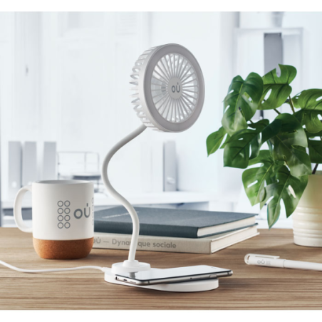 Ventilateur personnalisable de bureau avec lumière LED en ABS Ventilateur personnalisable de bureau avec lumière LED en ABS