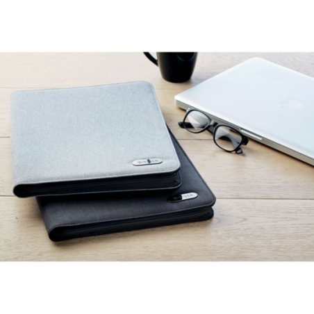Conférencier personnalisable A4 zippé bicolore Conférencier personnalisable A4 zippé bicolore