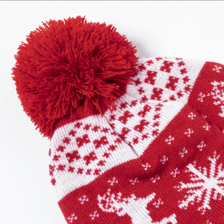 Bonnet personnalisable en acrylique doux avec motifs de noël Elenix