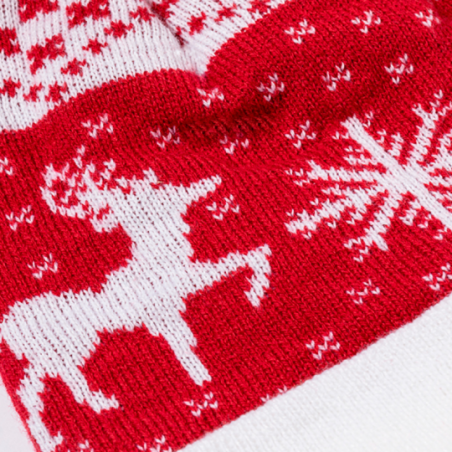 Bonnet personnalisable en acrylique doux avec motifs de noël Elenix