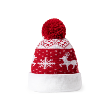 Bonnet personnalisable en acrylique doux avec motifs de noël Elenix