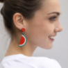 Boucles d'oreilles personnalisés en acrylique fermeture clip Kely Boucles d'oreilles personnalisés en acrylique fermeture clip Kely
