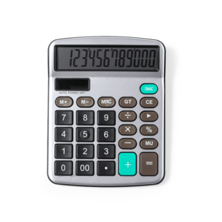 Calculatrice personnalisable robuste en ABS solaire et pile bouton - Tueris Calculatrice personnalisable robuste en ABS solaire et pile bouton - Tueris