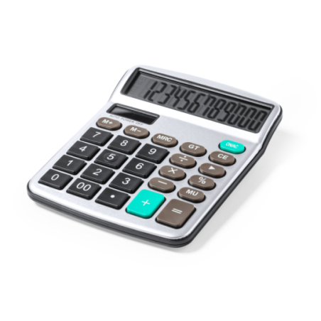 Calculatrice personnalisable robuste en ABS solaire et pile bouton - Tueris Calculatrice personnalisable robuste en ABS solaire et pile bouton - Tueris