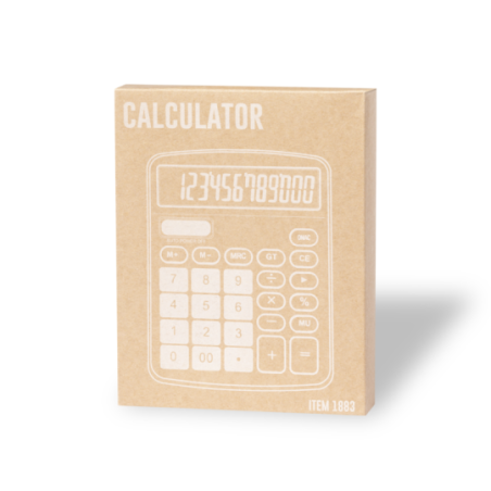 Calculatrice personnalisable robuste en ABS solaire et pile bouton - Tueris Calculatrice personnalisable robuste en ABS solaire et pile bouton - Tueris