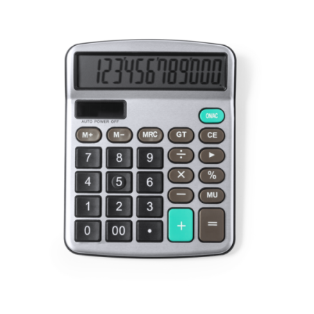 Calculatrice personnalisable robuste en ABS solaire et pile bouton - Tueris Calculatrice personnalisable robuste en ABS solaire et pile bouton - Tueris