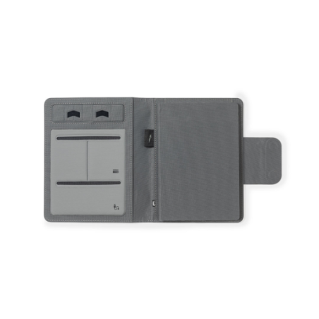 Carnet personnalisable A5 en RPET avec chargeur 10W et batterie 5000 mAh - Dambier