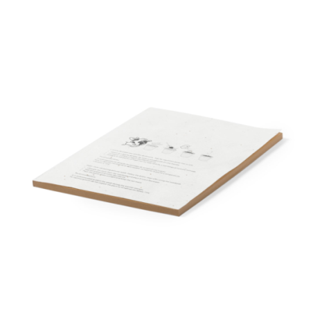 Carnet A5 publicitaire avec couverture en papier ensemencé de pétunia - Maiwen Carnet A5 publicitaire avec couverture en papier ensemencé de pétunia - Maiwen