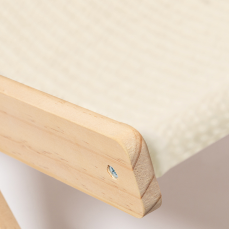 Chaise pliante personnalisable pour chat en bois et toile Diny Chaise pliante personnalisable pour chat en bois et toile Diny
