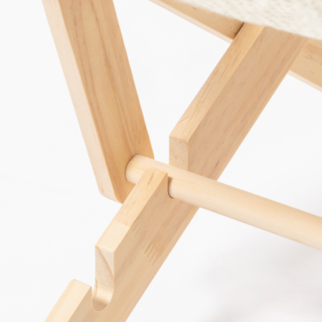 Chaise pliante personnalisable pour chat en bois et toile Diny Chaise pliante personnalisable pour chat en bois et toile Diny