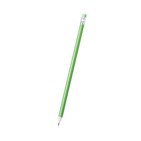 Crayon de bois personnalisé pré-taillé avec gomme assortie - Melart