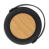 Enceinte publicitaire en polyester 300D RPET et bambou avec fonction chargeur 5w 1200 mAh Enceinte publicitaire en polyester 300D RPET et bambou avec fonction chargeur 5w 1200 mAh