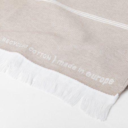 Fouta personnalisable en polycoton recyclé 250g/m2 Tayler Fouta personnalisable en polycoton recyclé 250g/m2 Tayler