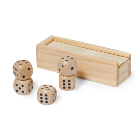 Jeu de dés personalisable en bois Atanin